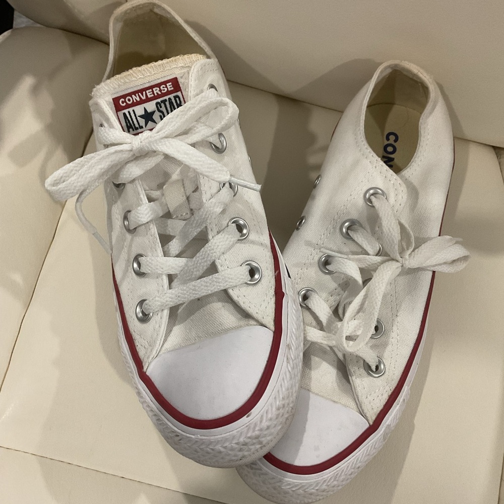 Converse White Canvas Sneakers